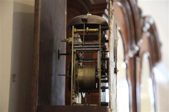 Thomas Taylor of Holborn. A late 17th century walnut and floral marquetry eight day longcase clock, H.6ft 9in.